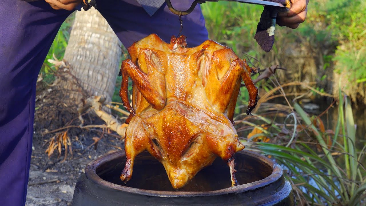 Cách làm món vịt nướng lu chín đều và thơm ngon